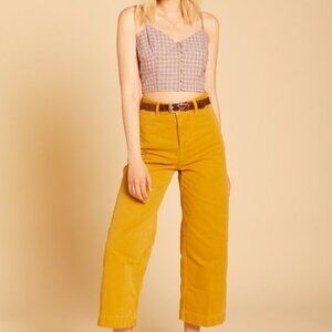 FREE PEOPLE patti cropped wide leg pants in graham cracker (sz24)